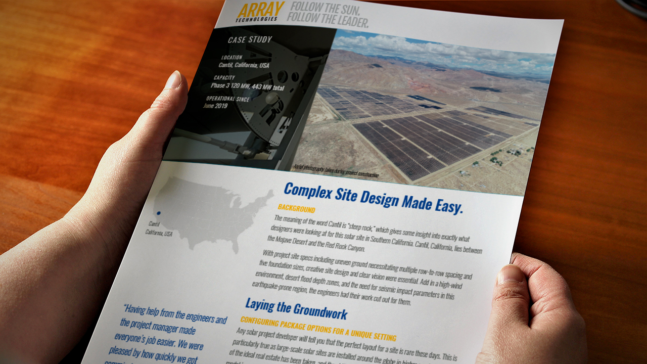 ARRAY Technologies case study on Cantil California