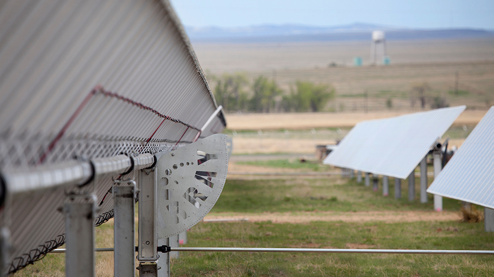 An ARRAY solar tracker deployed at a solar farm.