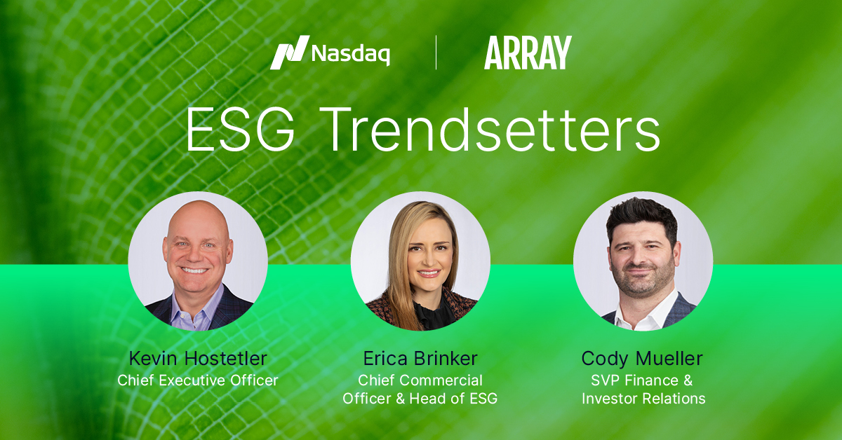 Array Technologies, ESG Trendsetter