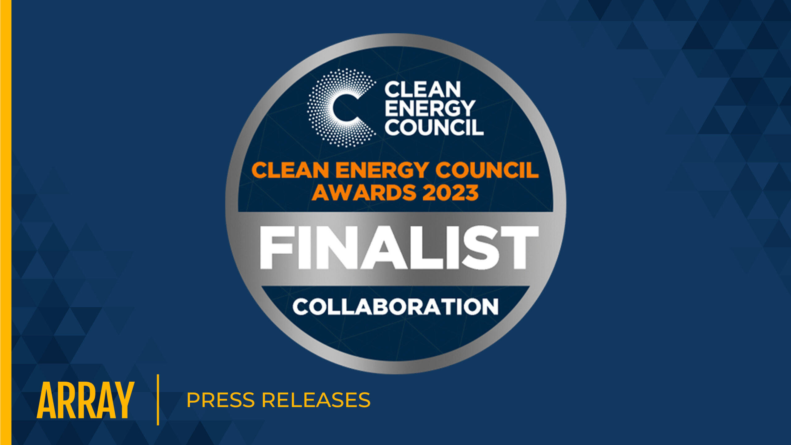 Press release image of celebration in Array being named in the Australia 2023 Clean Energy Council as a finalist for groundbreakiing local manufacturing capabilities