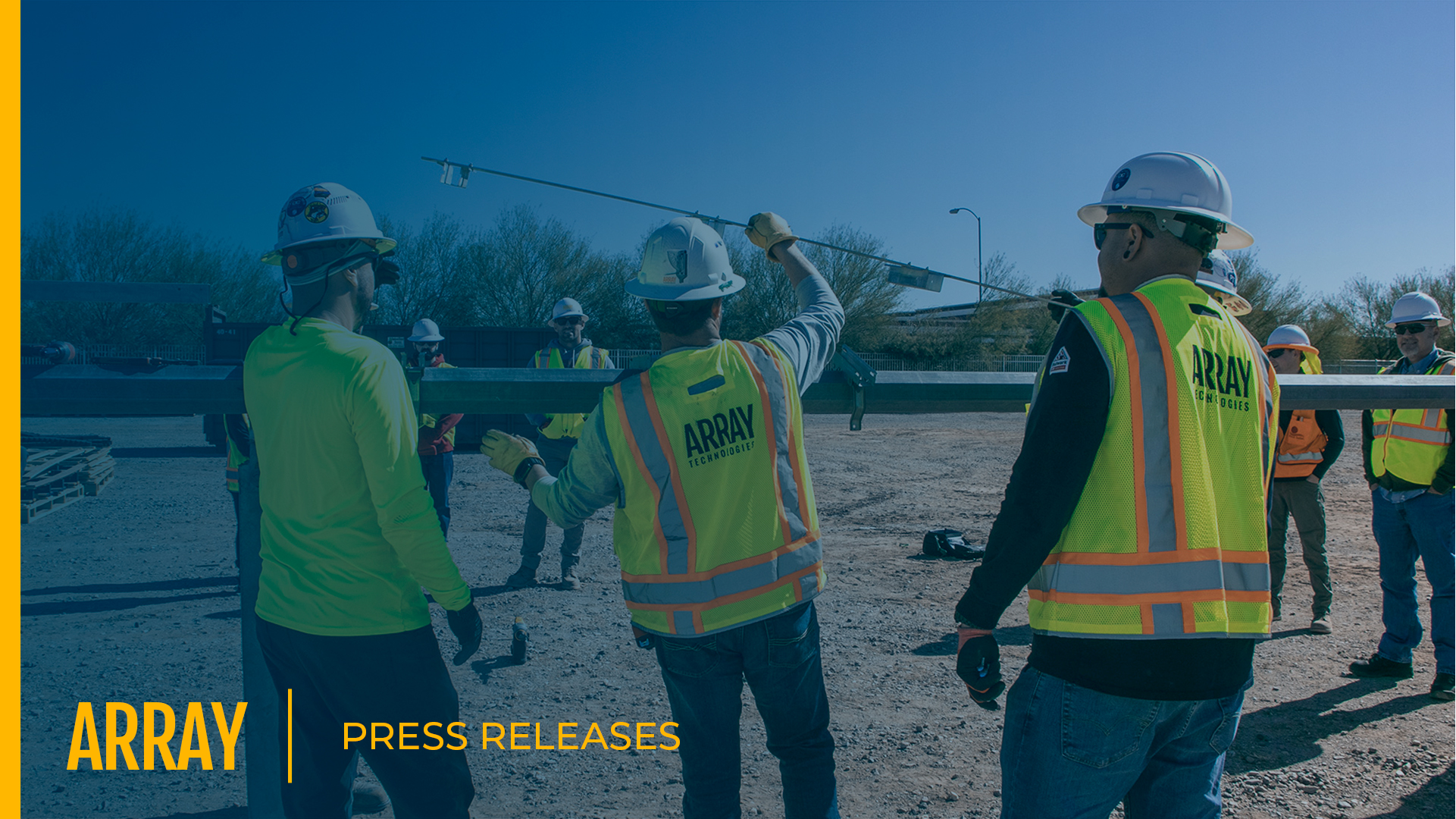 three of Array's service team members in the field