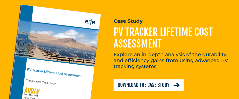 Download our case study. Explore an in-depth analysis of the durability and efficiency gains from using advanced PV tracking systems.