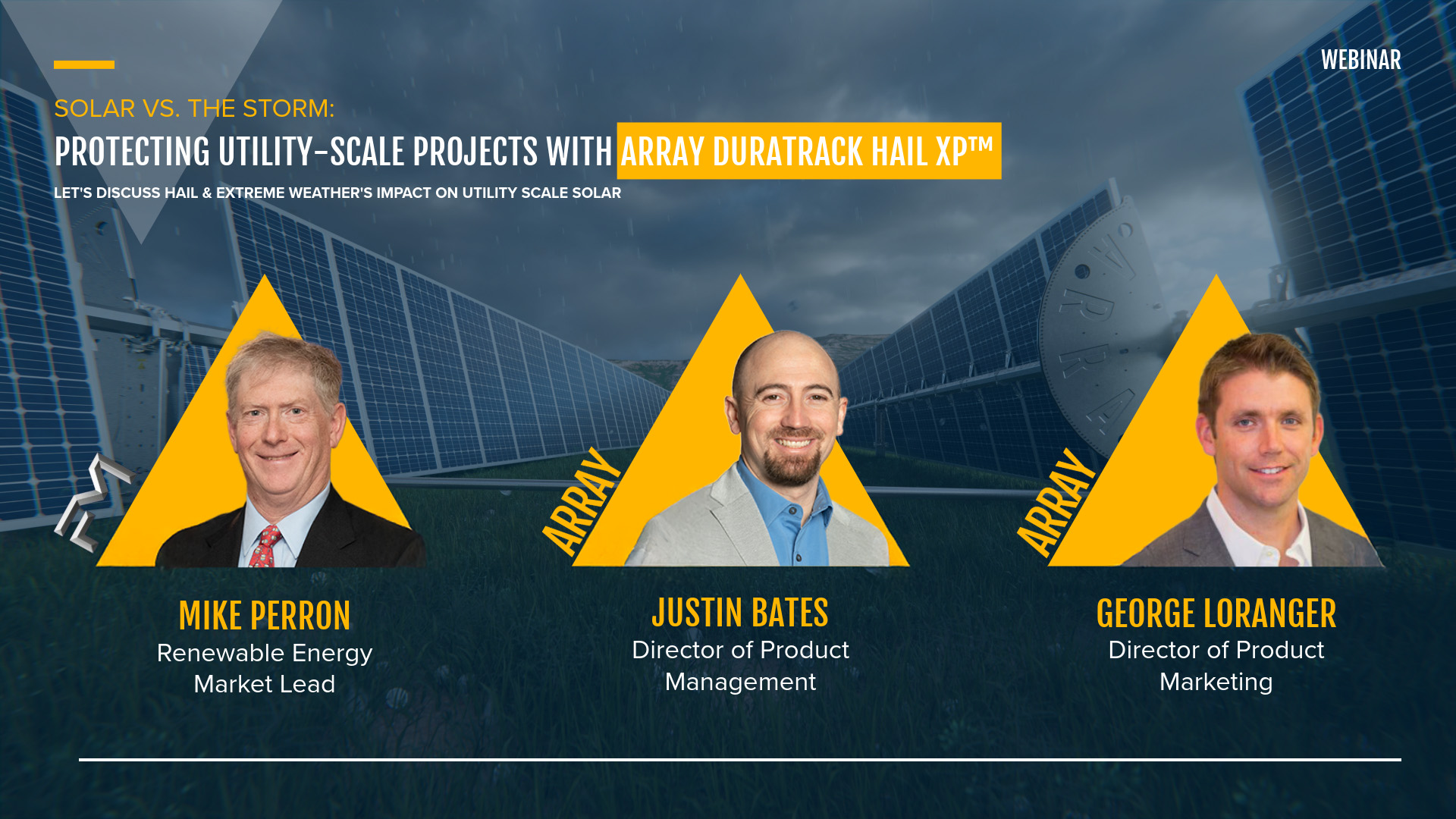 The speakers of the webinar with the hail xp mockup in the background