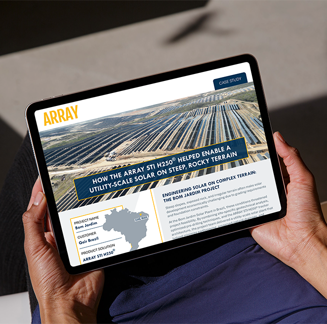 Solar on Rocky Terrain Case Study | ARRAY STI H250 Case Study - ARRAY ...